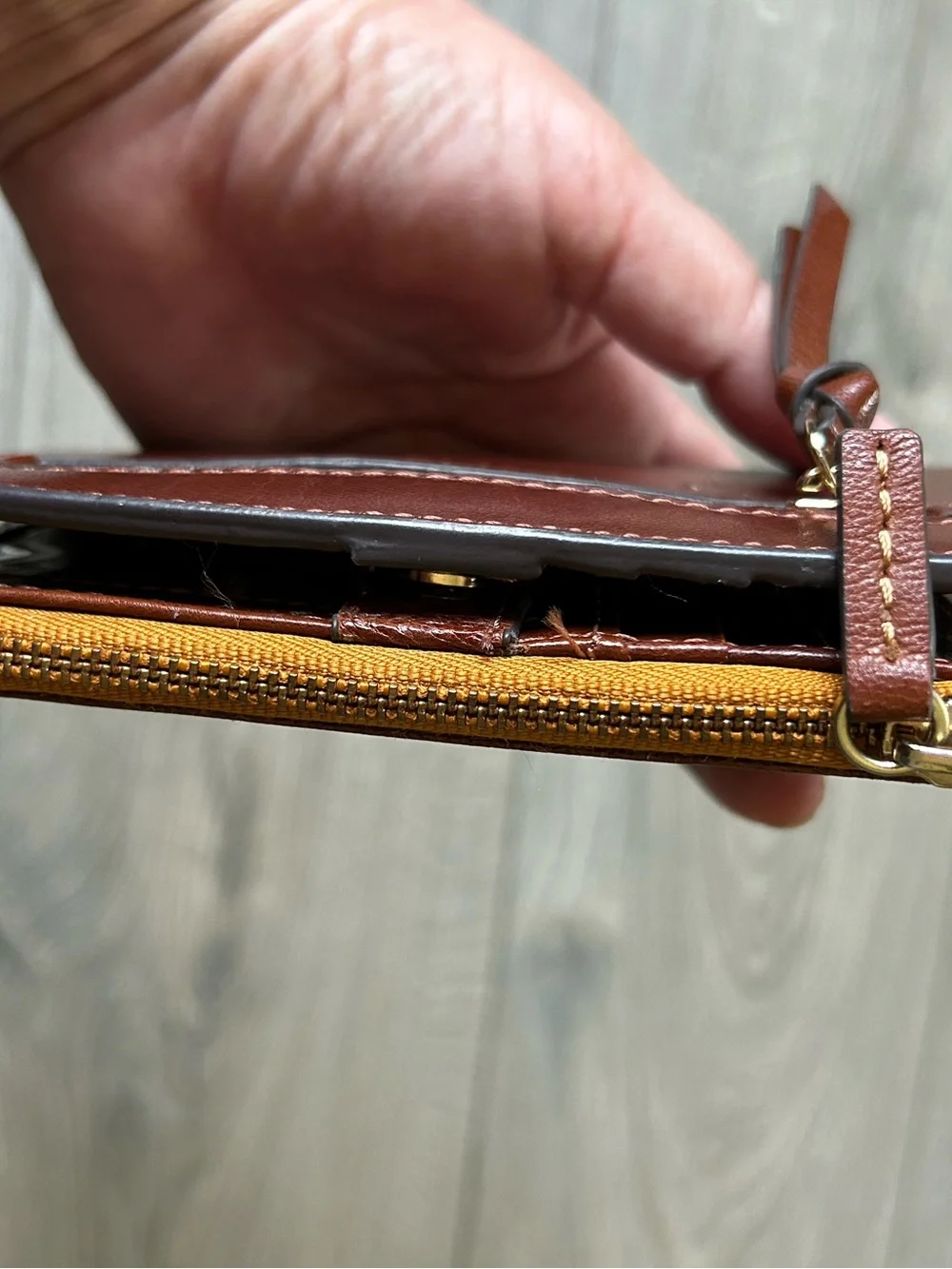 LODIS Ellie Brown Leather Bi- fold Wallet